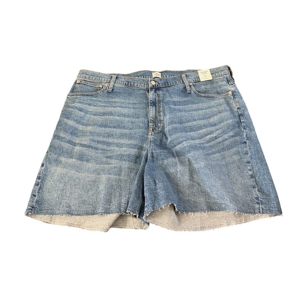 J. Crew Light Wash High-Rise Cut Off Look Shorts - 37 - NEW